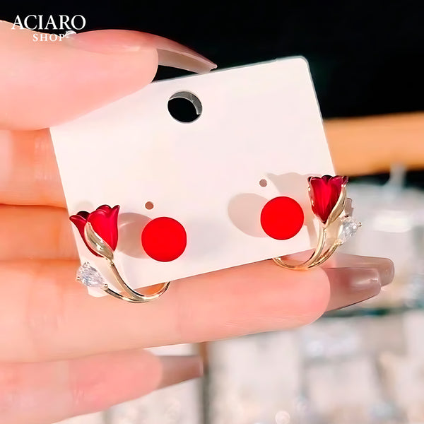 Pendientes Elegantes: ✨ Perla deTulipán 🌹