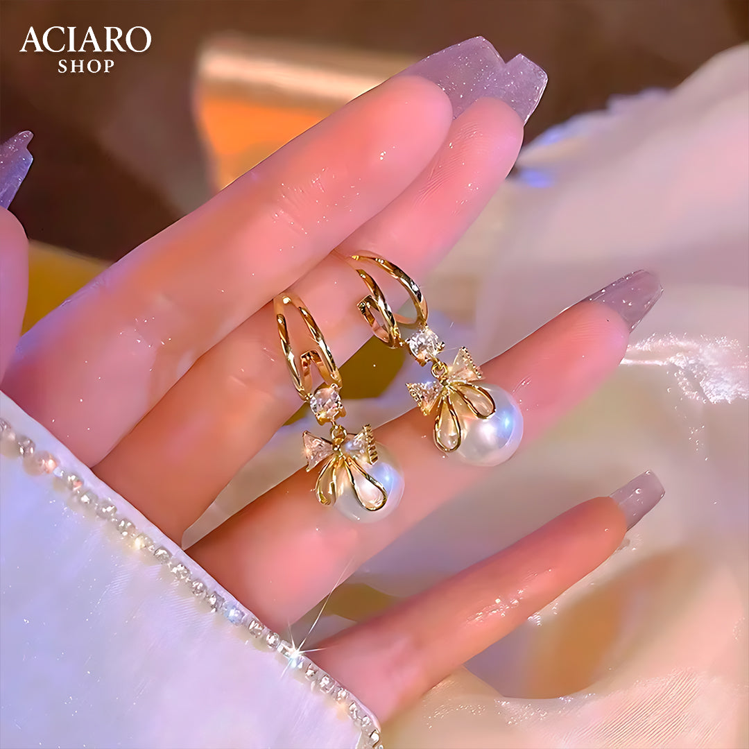 ARETES  Elegantes: ✨ Perla deTulipán 🌹
