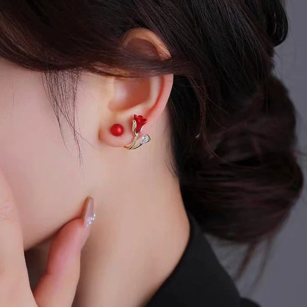 ARETES  Elegantes: ✨ Perla deTulipán 🌹