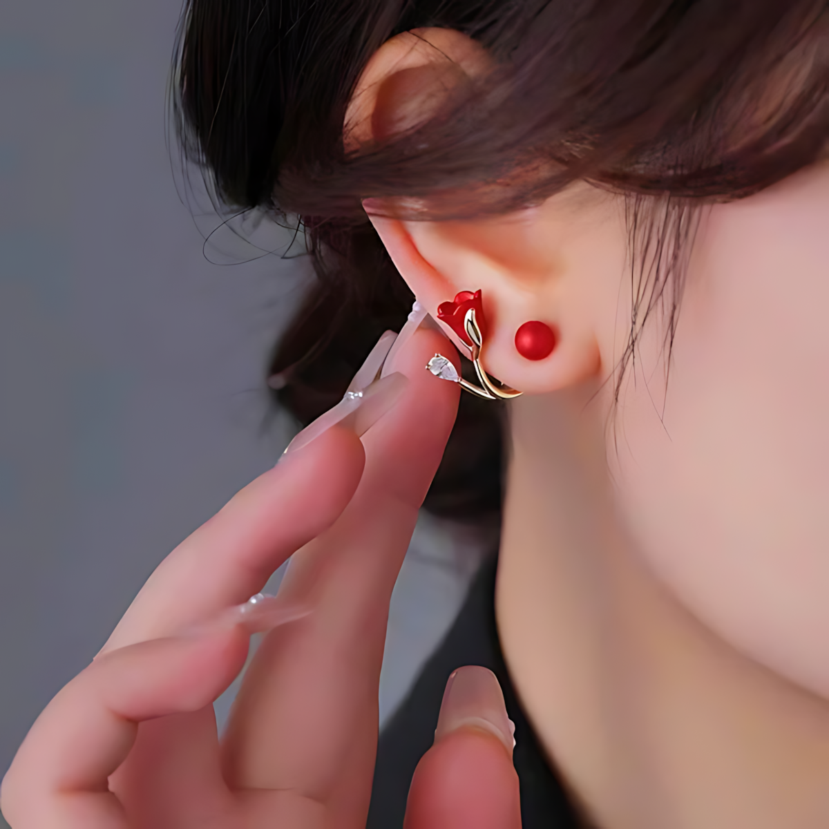 ARETES  Elegantes: ✨ Perla deTulipán 🌹