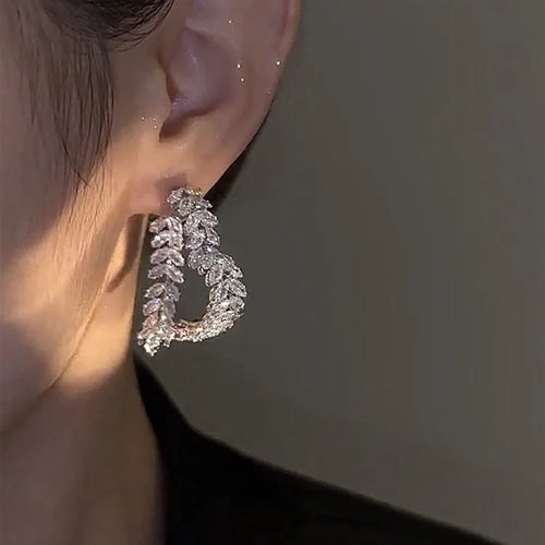 ARETES: Corazón adiamantado 💎🤍