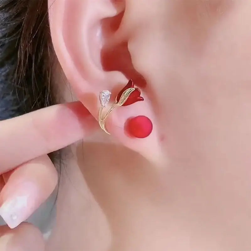 ARETES  Elegantes: ✨ Perla deTulipán 🌹