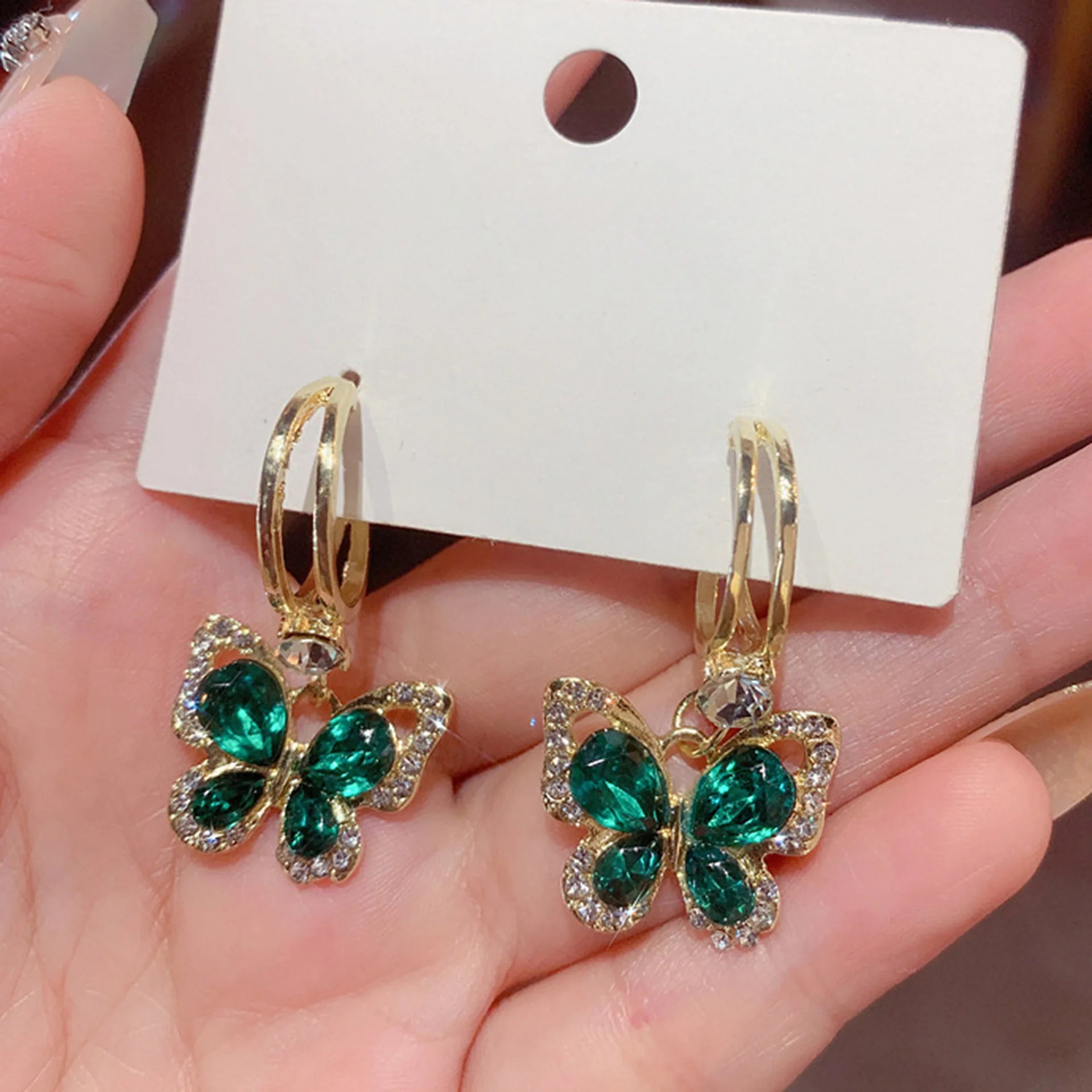 ARETES Mariposa Esmeralda🦋💚