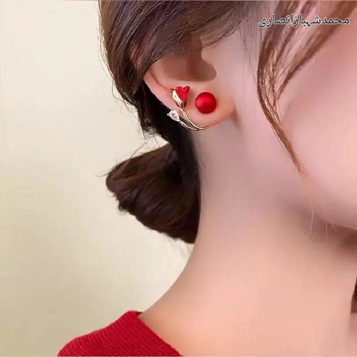 ARETES  Elegantes: ✨ Perla deTulipán 🌹