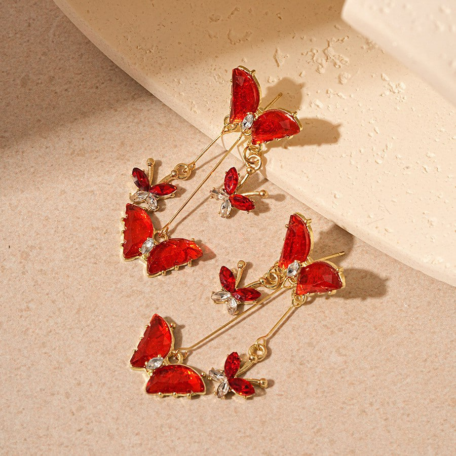 Aretes Mariposa Rubi 🦋❤️