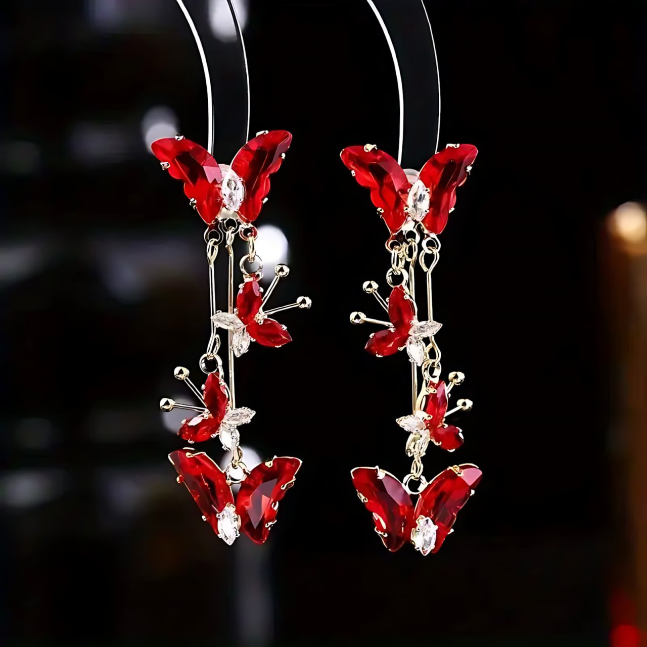 Aretes Mariposa Rubi 🦋❤️